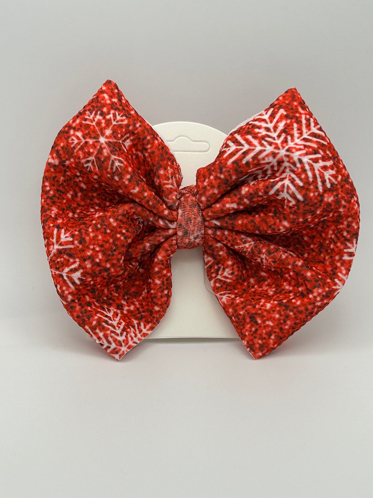 Red Snowflake Bow