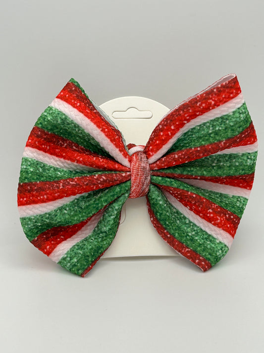 Christmas Striped Bow